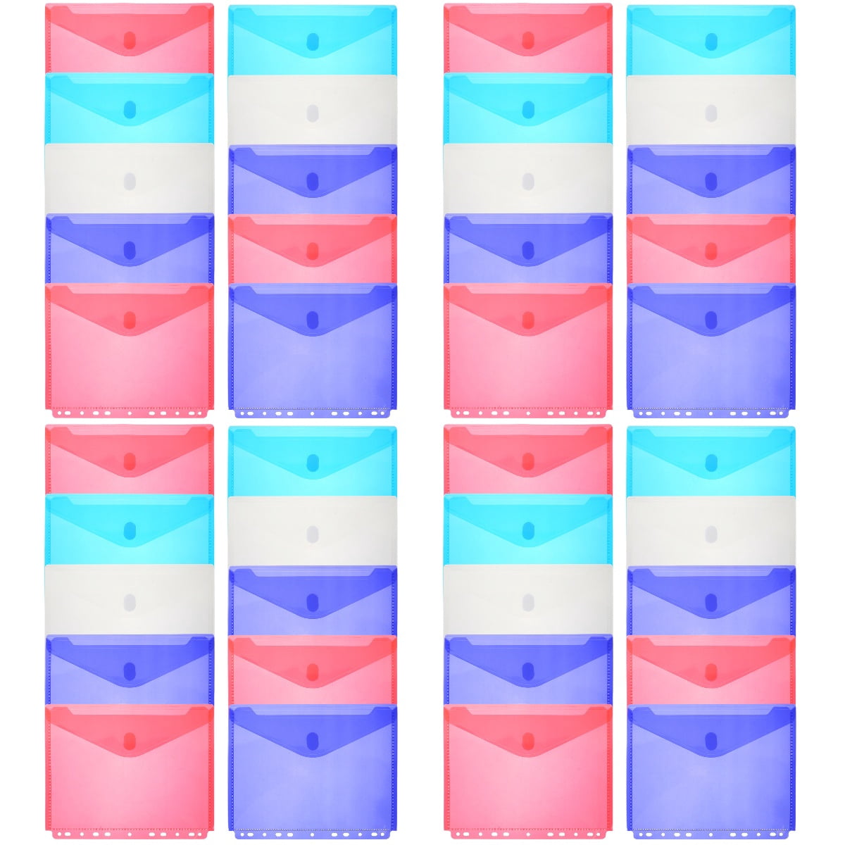 4 Count Hanging Folders Letter Size File Holder Transparent Office