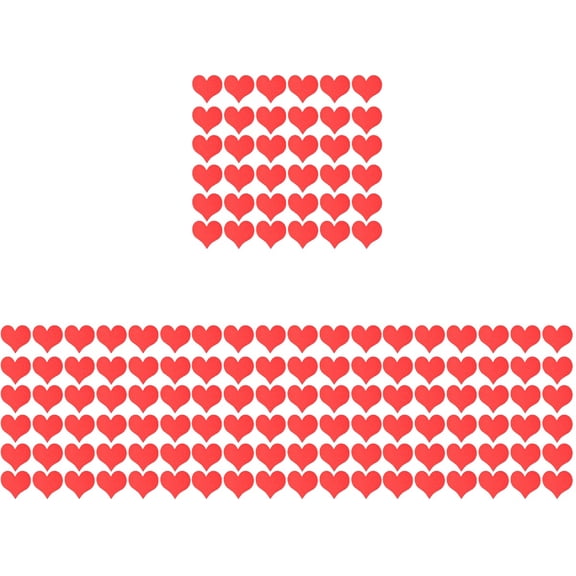 4 Count Heart Mirror Heart Stickers Love Card Customized Cards 8x7x0.1cm Red