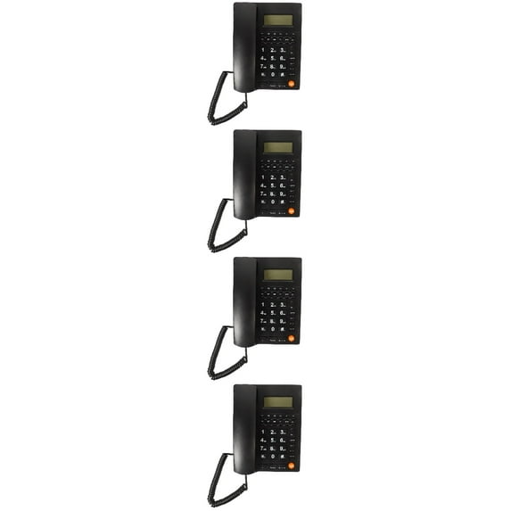 4 PCS Phone Cell Telephones for Seniors Corded The Black Office