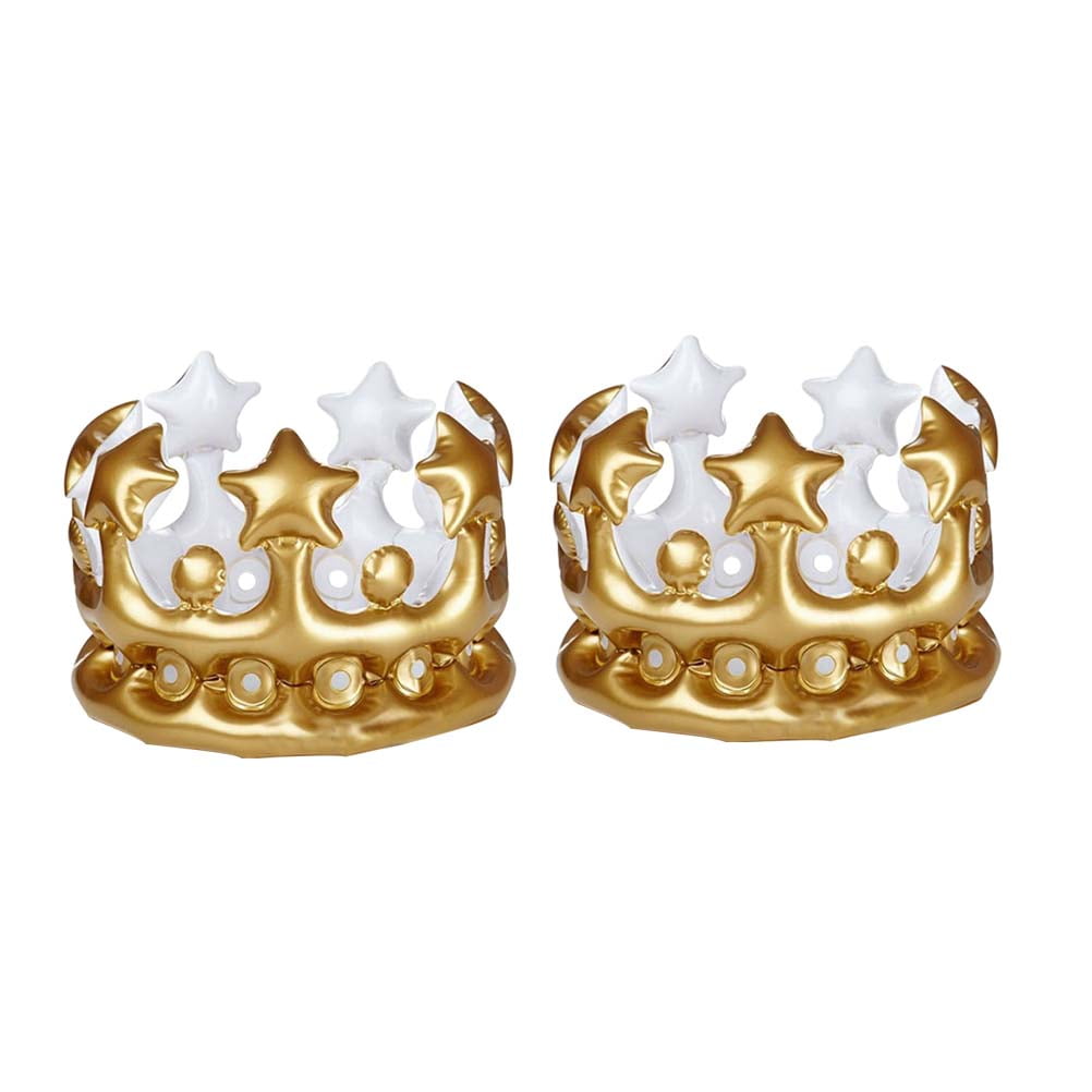 4 Count Inflatable Crown Macrame Fun Baby Activity Thing Child Golden ...