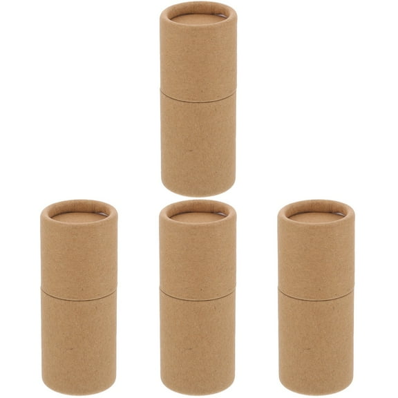 4 Count Kraft Paper Gift Containers Essential Oils Holder Rollerball Bottle Packaging Box Coffee