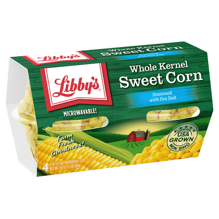 Libby's Whole Kernel Sweet Corn, 4 Oz, 4 Count Box