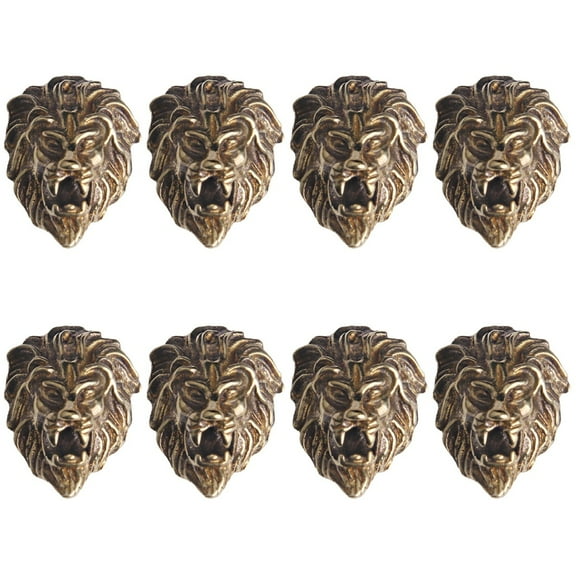 4 Count Lion Head Screw Back Button Vintage Antique DIY Decorative Accessory