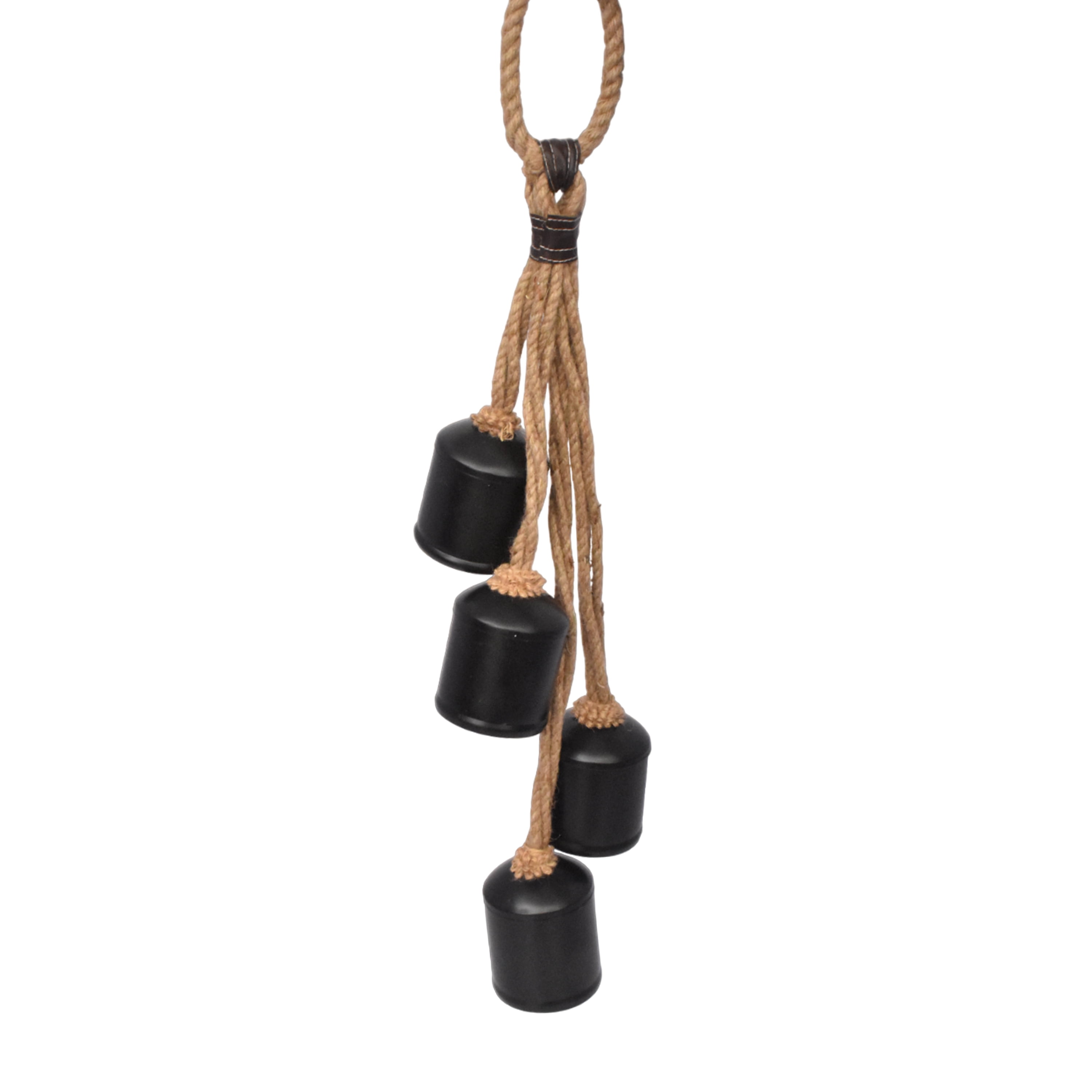 4-Count Metal Hanging Bells Christmas Decoration in Black Finish, 28.75 in,  by Holiday Time