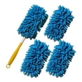 thumbnail image 1 of 4 Count Microfiber Duster Refills With Handle, Foldable Detachable Chenille Dust Cleaning Brush For Furniture, Blinds, Ceiling Fans, Reusable & Eco-Friendly For Home Cleaning, 1 of 7