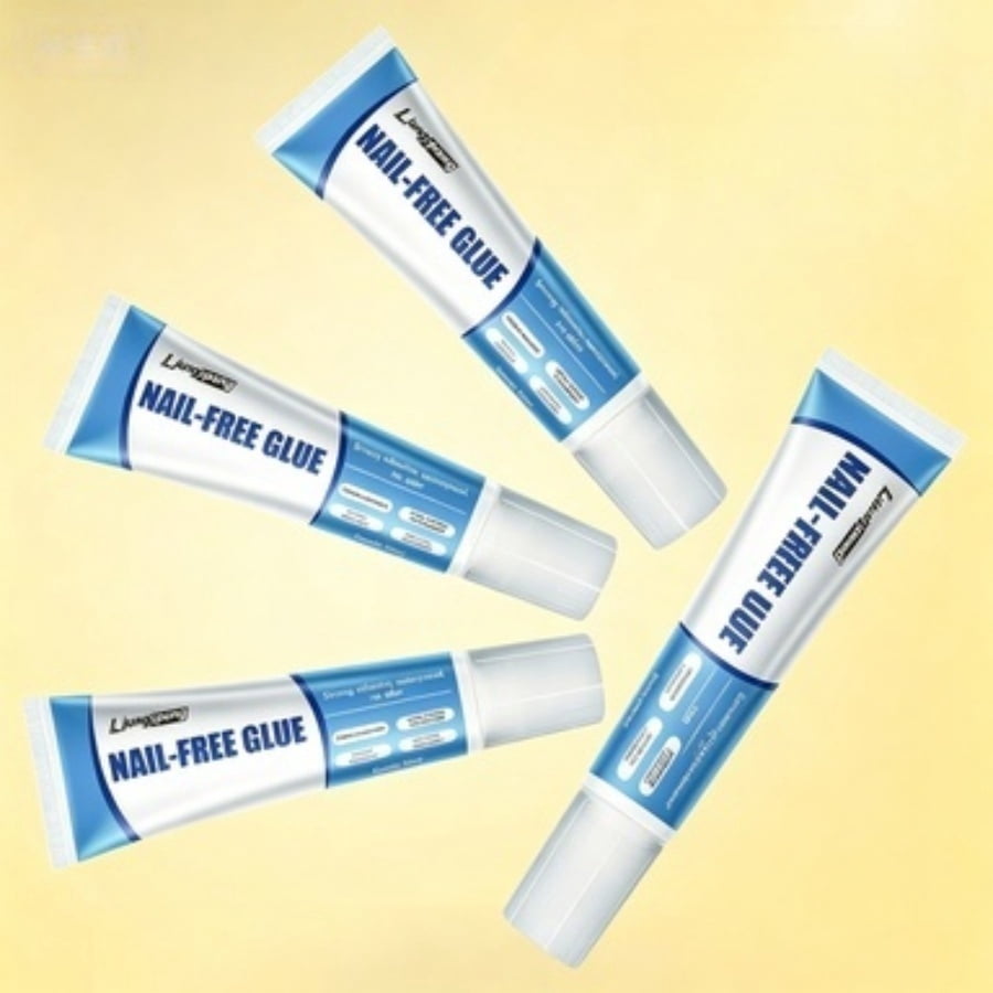 4 Count Nail-Free High Viscosity Strong Adhesive, Waterproof Universal Bonding Glue for Kitchen, Bathroom, Mirror, Metal, Stone and Wall Mount Fixing