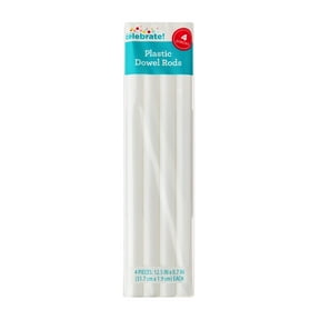 Way To Celebrate 12.5-Inch Plastic Craft Dowel Rods, 4-Piece Set