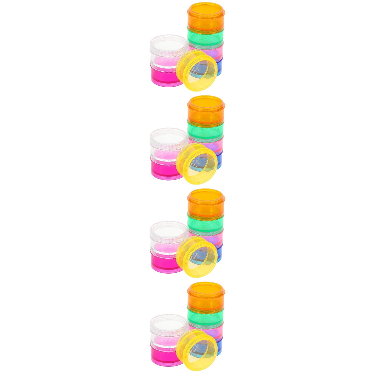 4 Count Portable Daily Pill Case Travel Organizer Rotating Color Box ...