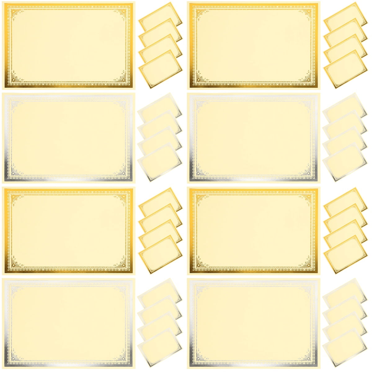 4 Count Printable Certificate Paper Completion Honor Inner Papers ...
