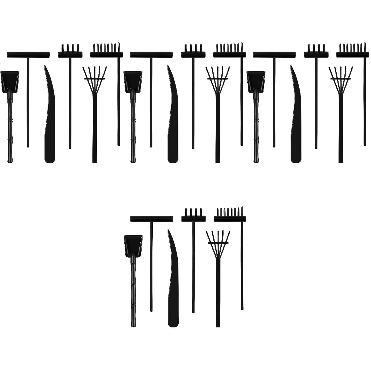 Set of 4 Sand Rakes for Garden Use, Multi-Purpose Raking Tools and ...