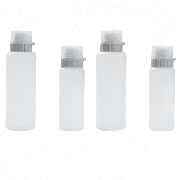 4 Count Squeeze Sauce Bottles With Measurement Marks For Kitchen Use (2 pieces 350ml, 2 pieces 175ml)