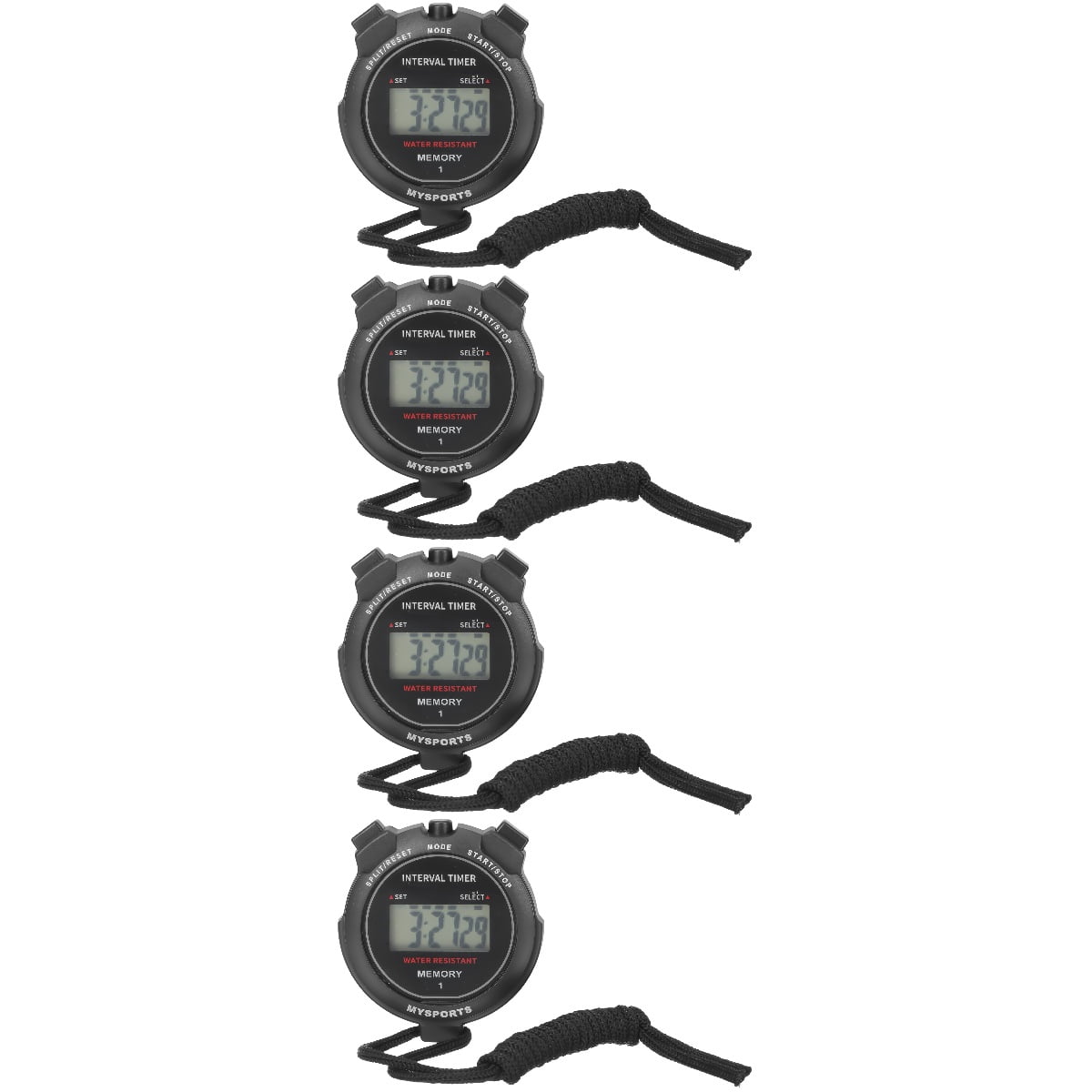 4 Count Stop Watches for Sports Waterproof Chronograph Swimming ...