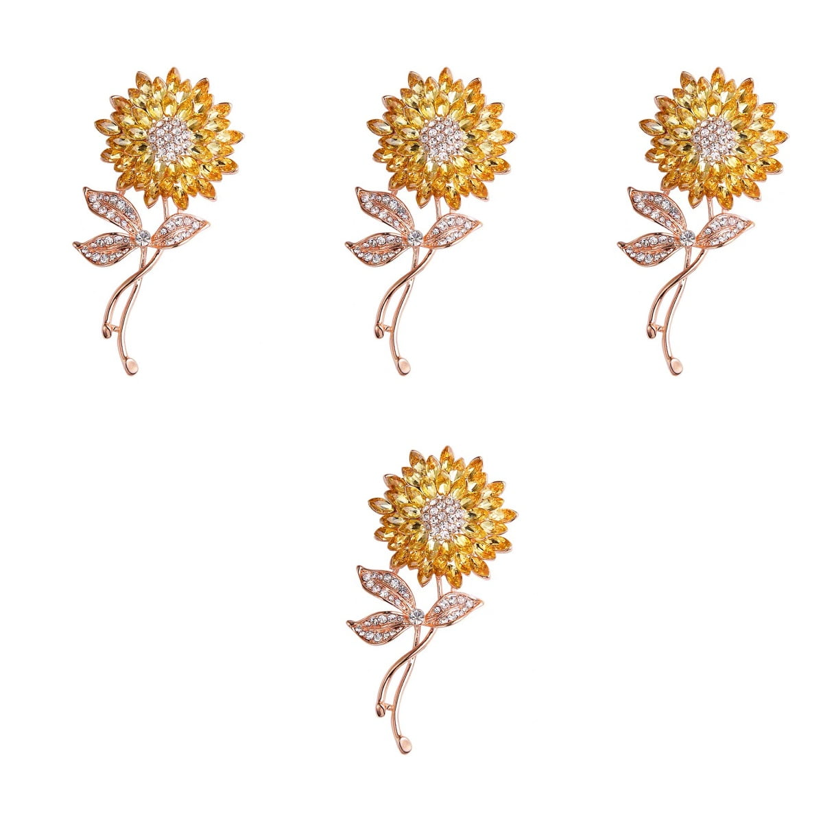 4 Count Sunflower Brooch Decorative Pins Pin Aesthetic Clothes Lapel 