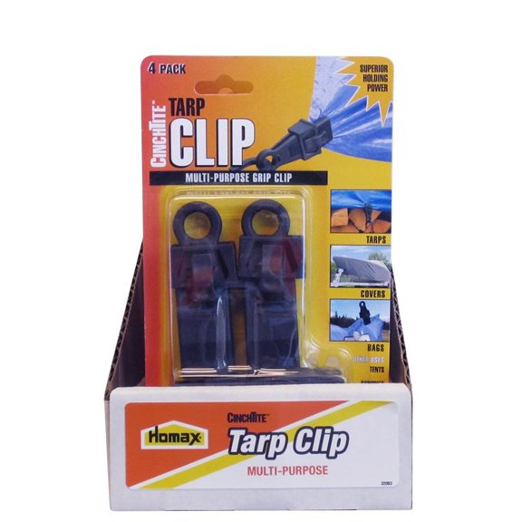 4 Count Tarp Clip, White, Cinch Tite Grip Clip