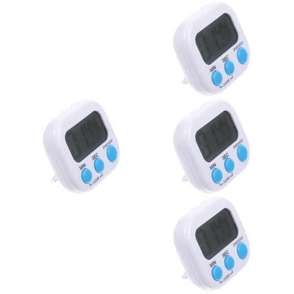 4 Count Timer Kitchen Small Digital with Magnetic Back and On/off Switch