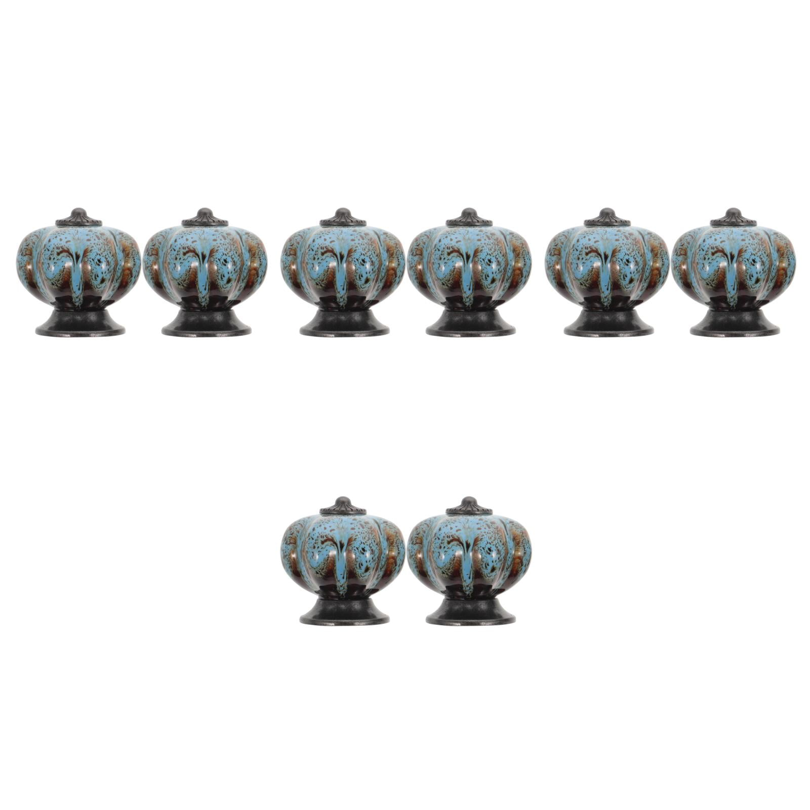 Set of 4 Cabinet Handle Two Tone Knobs Themed Kitchen Cabinets Door ...