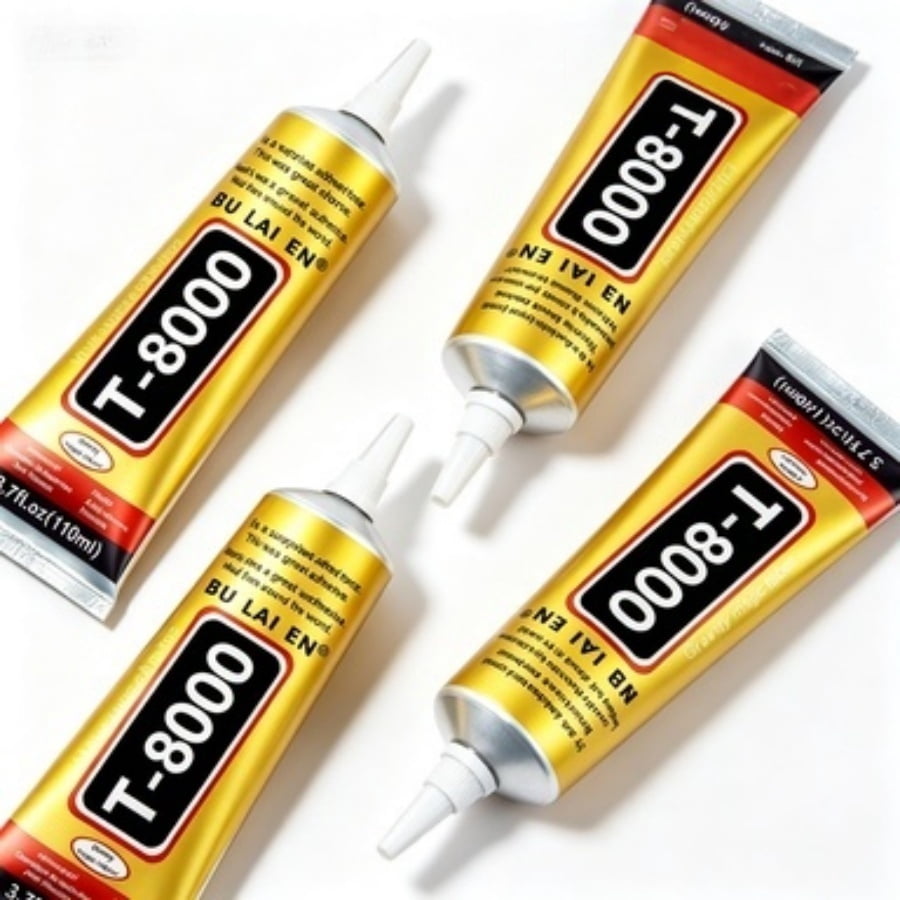 4 Count Upgrade T-8000 3.88oz Transparent Elastic Adhesive, Flexible Strong Glue for Phone Screen Repair, Plastic, Rubber, Shoes, Jewelry, Glass and Daily Home Fixing