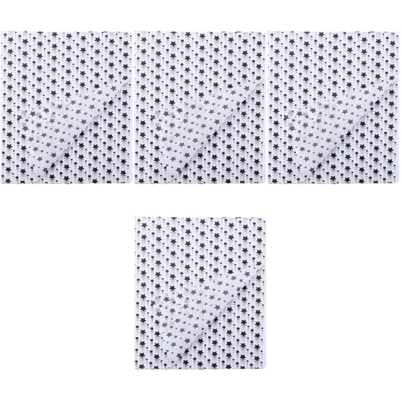 4 Count Wrapping Paper Christmas White Folding High-efficiency Toy Black