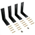 thumbnail image 1 of 4* Countertop Support Brackets Metal Floating Storage Heavy Duty Wall Shelving 8 inch "L" Heavy Duty Corner Brace Joint Angle Bracket Shelf Brackets 4pcs, 1 of 12