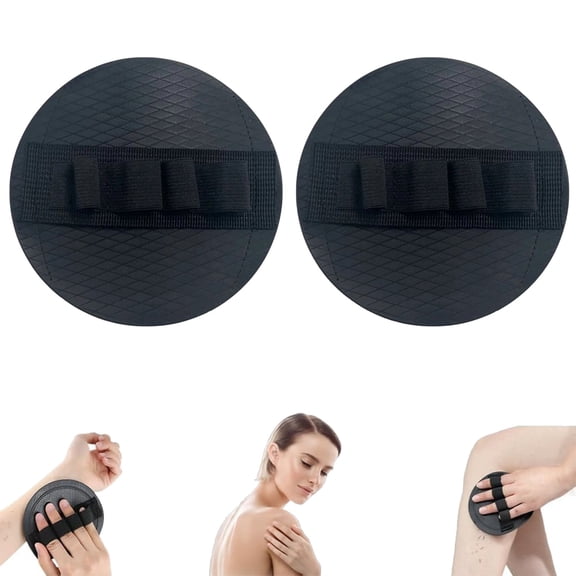 4 Counts Soft Rubber Shower Scrubber, Deep Exfoliating Body Bath Brush Pads Scrubber, Deep Cleansing Bath and Shower Tool, Quick-Dry Gentle Skin Scrubber Exfoliator