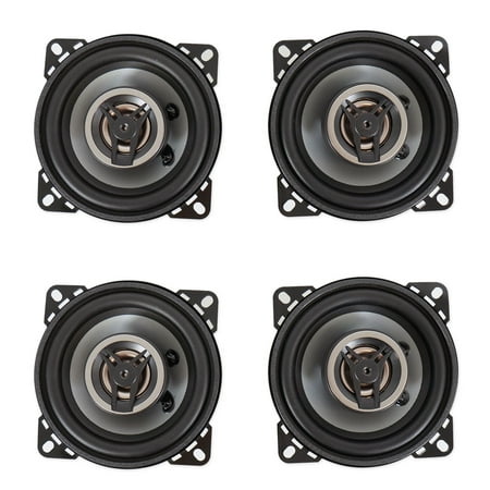 (4) Crunch CS4CX 4" Inch Car Audio 2-Way Speakers 200 Watts Max