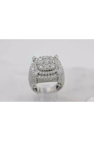 1Ct Round Cut Moissanite Eternity Engagement Band Ring Real 925 1Ct Round Cut Moissanite Eternity Engagement Band Ring Real 925