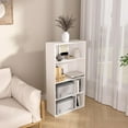 thumbnail image 1 of 4 Cube Storage Organizer, 5 Tire Open Shelf Bookcase, DIY Modular Book Shelf Ideal for Bedroom, Living Room, Office, 23.39*9.25*41.73 in,Units Closet Cabinet, 1 of 7