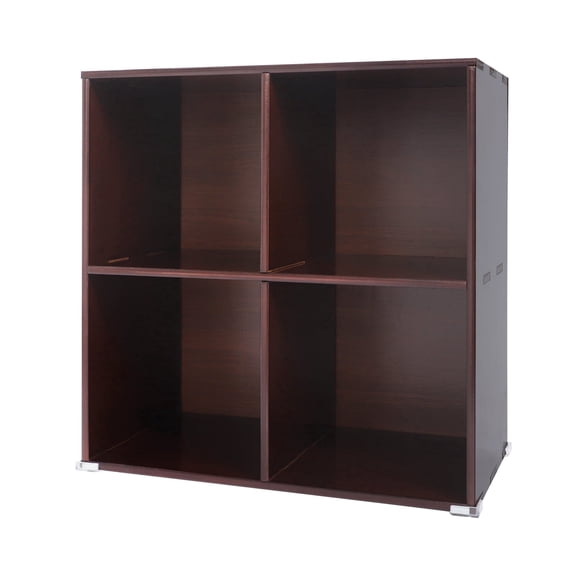 Shangmakel 4 Cube Storage Organizer Pine Wood Bookshelf Cube Shelf Vertical or Horizontal Bookcase Open Book Shelf for Bedroom, Living Room, Office