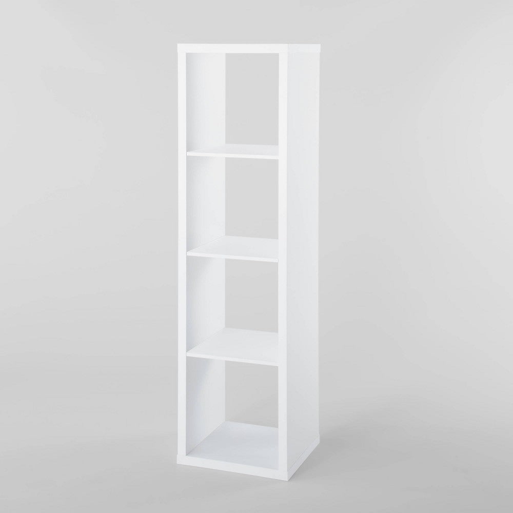 4 Cube Vertical Organizer White Brightroom