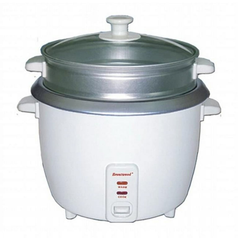 4 Cup - 0.8 Liter - Rice Cooker with Steamer - White Body 