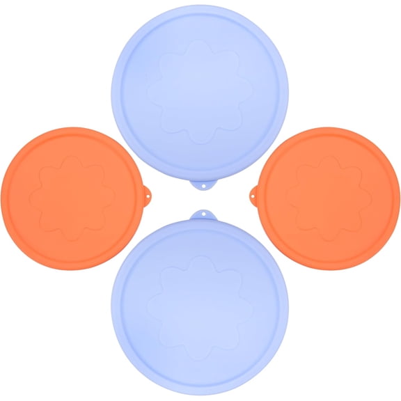 4 Cup 7 Cup Round Silicone Replacement Lids for Pyrex Glass Bowls, 4 Pack, Microwave & Dishwasher & Freezer Safe (Container not Included)