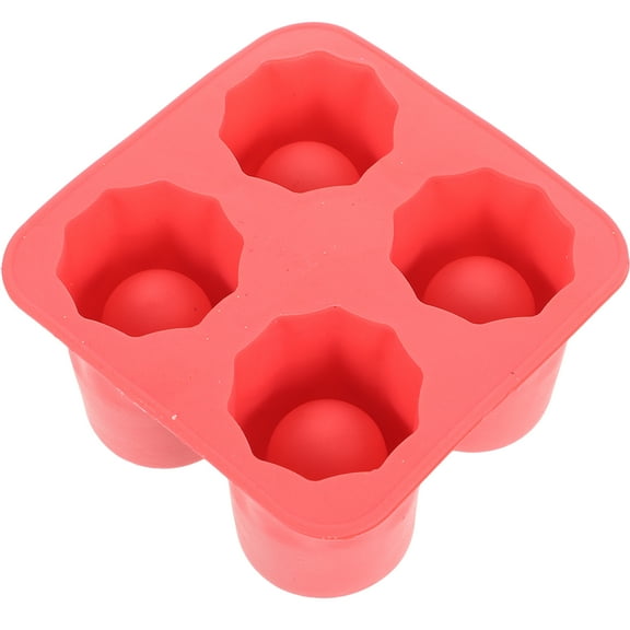 4 Cup Cube Maker Ice Triangle Tile Brush Summer Cool Mold Party-themed Cubes