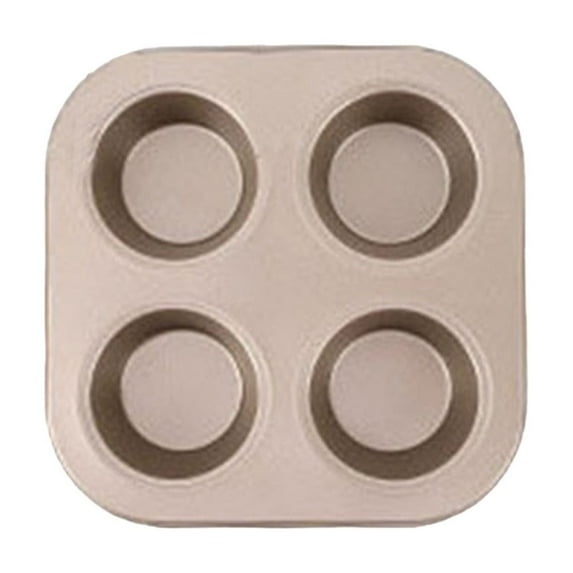 4 Cup Cupcake Pan Non Stick Easy To Clean Baking Pan Air Fryer Small Oven Round Bakeware 2 Colors Cake Mould Baking Tray for Home Cooking