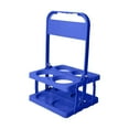 thumbnail image 1 of 4 Cup Drink Carrier With Handle,7.8*7.0*13 Inch Heavy-Duty Reusable Plastic Cups Holder Cup Carrier Tray Rack for Delivery, Doordash, Car, Coffee, Beer, Restaurant Take Out Catering,1Pc,Blue, 1 of 9