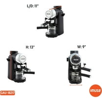 4 Cup Electric Espresso/Cappuccino Maker - Black, Perfect for Coffee Enthusiasts