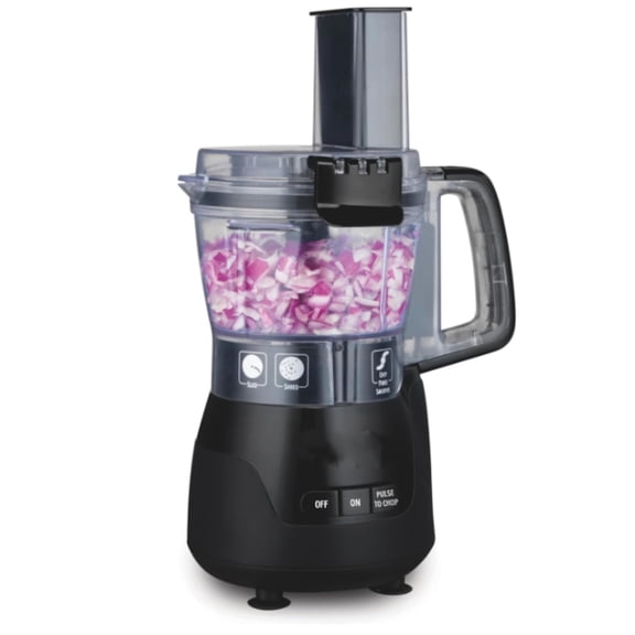4-Cup Mini Food Processor & Vegetable Chopper, 250 Watts, for Slicing, Shredding, and Puree, Black