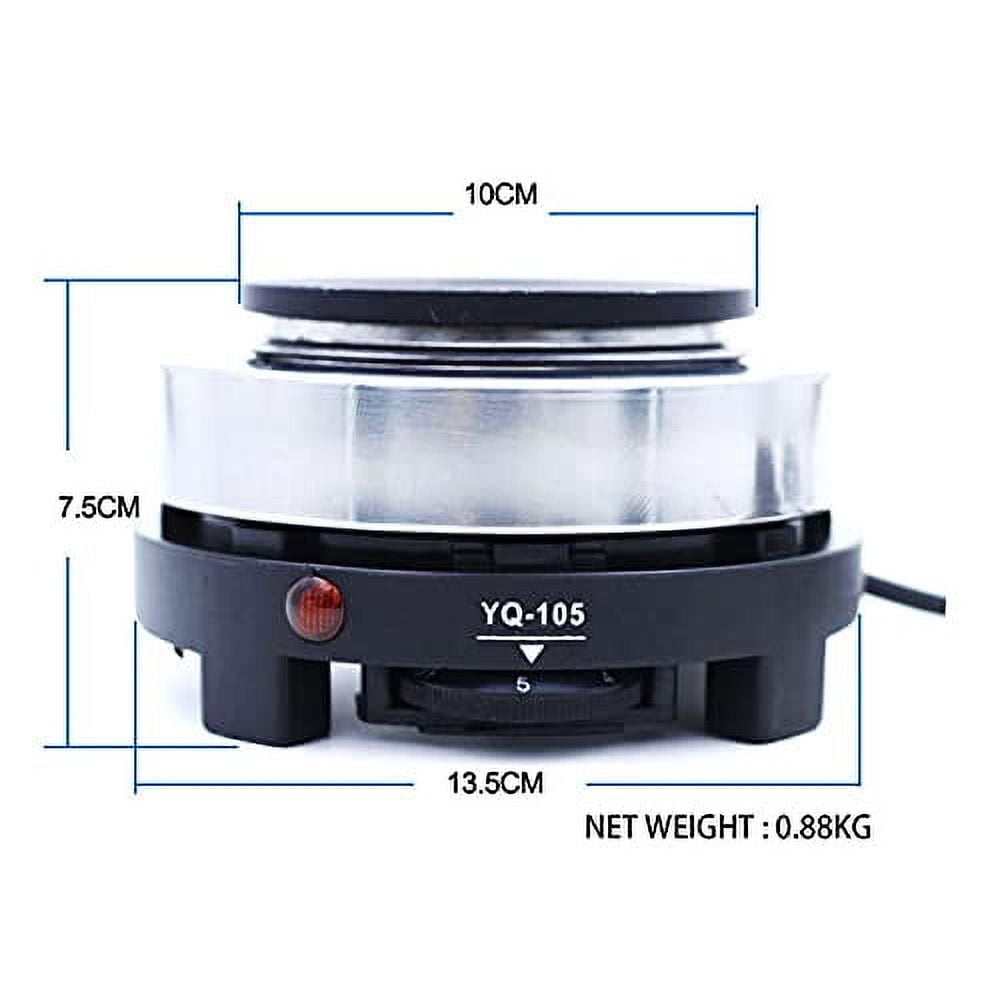 4 Cup Moka Pot with Electric Stove, Classic Italian Espresso Greca Maker 110V Stainless Steel Stovetop Coffee Maker, 200ml