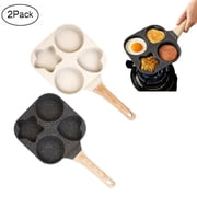 4-Cup Nonstick Egg Frying Pan with Heart & Star Molds,Versatile Breakfast Skillet for Pancakes,Eggs & Burgers,Easy-Clean Non-Toxic Coating,Fast Even Heat,Ideal for Family Meals