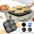 thumbnail image 1 of 4-Cup Nonstick Egg & Pancake Omelet Pan with Stay-Cool Handle, Aluminum Multi-Section Frying Pan for Breakfast Burgers, Ham and Mini Pancakes, Gas & Induction Compatible, 1 of 9