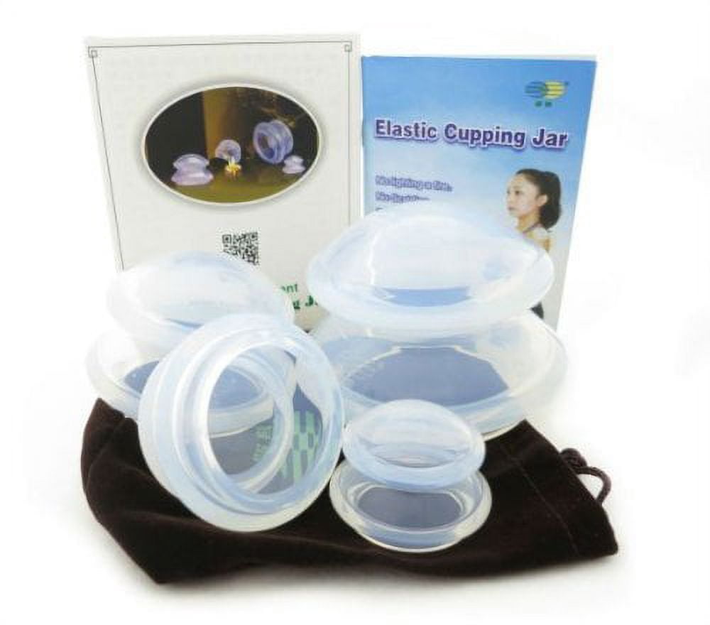 4 Cup Premium Transparent Silicone Cupping Set for Chinese Cupping and ...