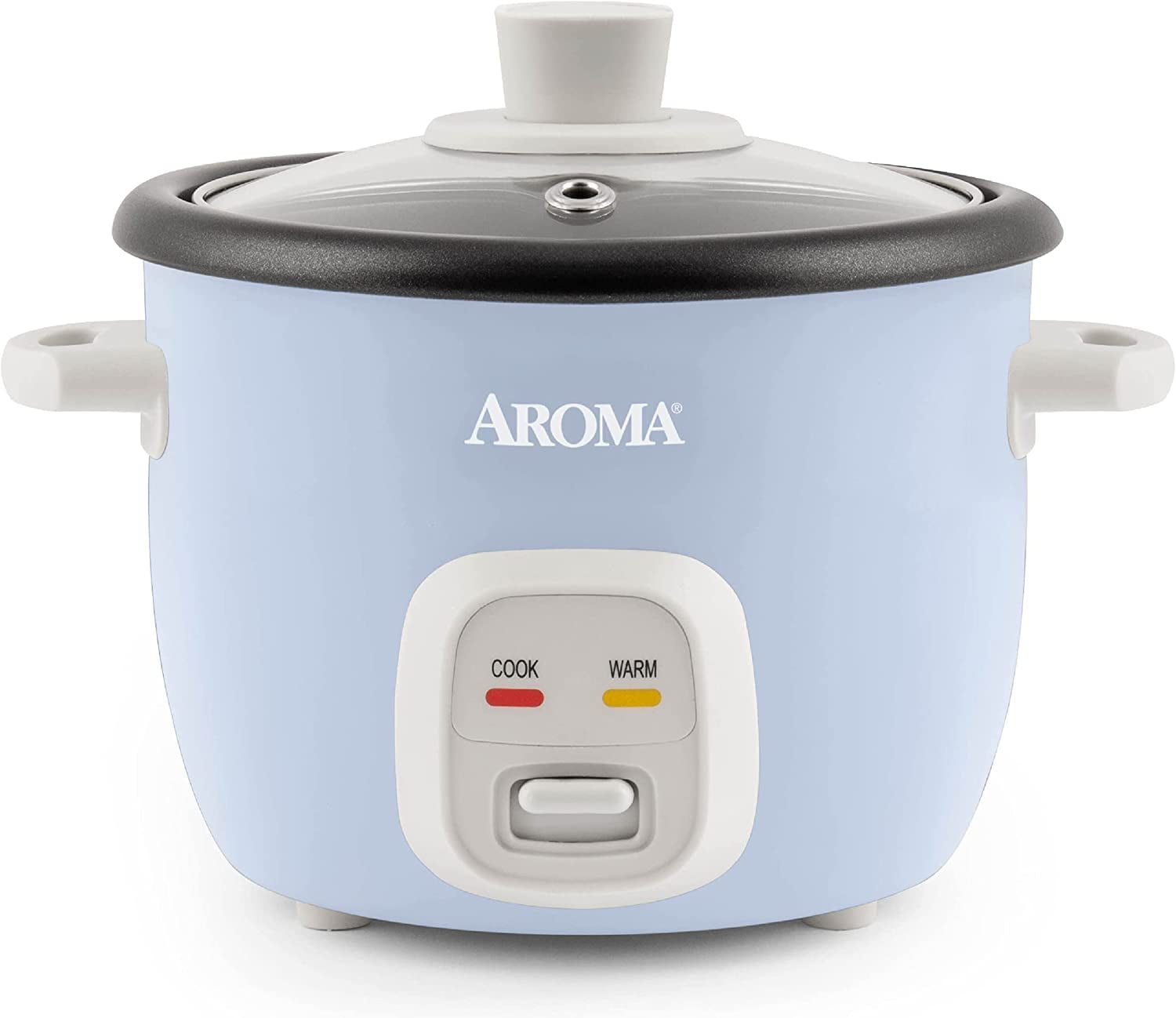 4-Cup Rice Cookers Bundle, Blue and White, One-Touch Cooking with Nonstick Pots