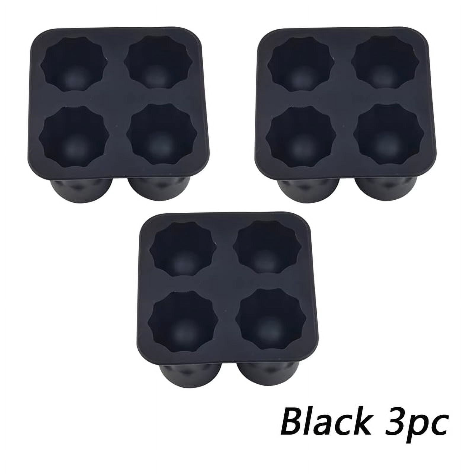 4 Cup Shape Silicone Ice Cube Mold Shot Glass Ice Mould Ice Cube Tray Summer Bar Party Beer Ice Cocktail Cold Drinking Tools