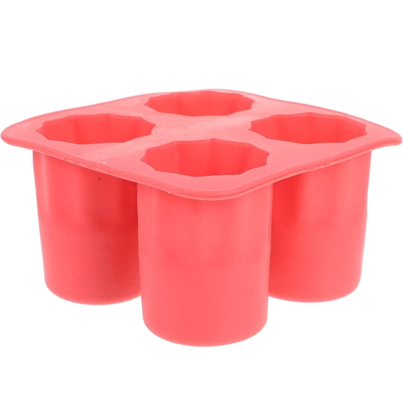 STRANDCHIC Silicone Ice Cube Mold Tray Red Flexible for Making Ice Chocolates Gelatin and Pudding