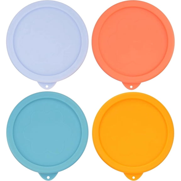 4 Cup Silicone Replacement Lids Storage Cover for Anchor Hocking Glass Bowls (Co
