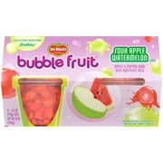 Del Monte Bubble Fruit Sour Apple Watermelon Fruit Cup Snacks 3.5 oz Cup (Pack of 4)