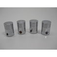 thumbnail image 1 of (4) Custom Chrome Metal Piston Style Wheel Tire Valve Stem Covers Caps, 1 of 2
