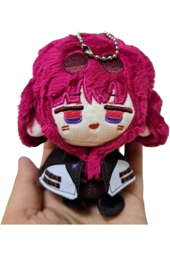 4" Cute Anime Stuffed Doll Soft HSR Character Keychain for Backpacks Birthday Gift(Imbibitor Lunae)