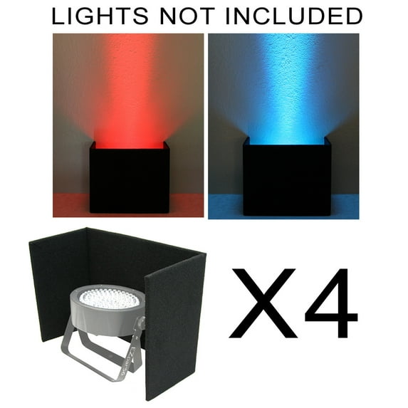 (4) DJ Wedding Venue Lighting Slimpar 38 56 64 LED Up Light Uplighting Covers