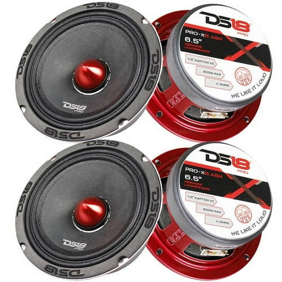 4 DS18 PRO-X6.4BM 500W Max 6.5" Midrange Speakers Loudspeaker With Bullet 4 Ohm