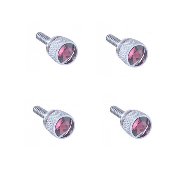 (4) Dash Screw's with Purple Crystal For 2008-2017 Freightliner Cascadia